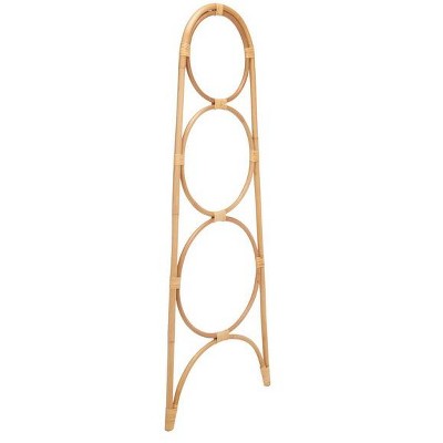 Natural Rattan 3-Tier Wall Mounted Towel Hanger