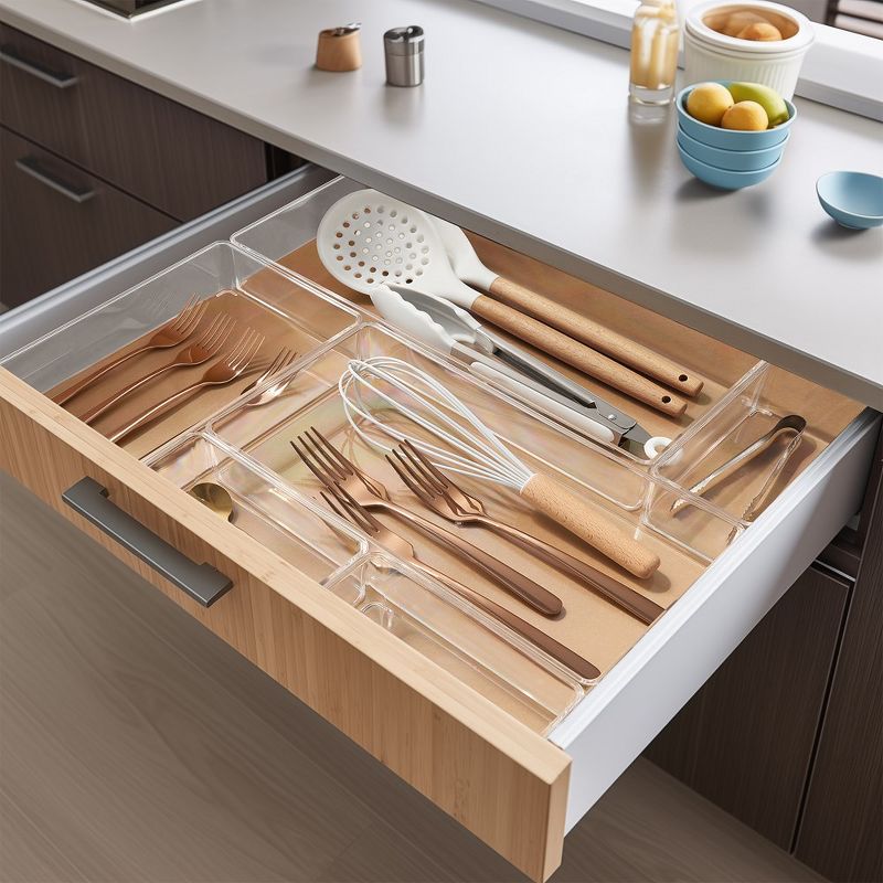 Sorbus 6-Piece Kitchen Drawer Organizer Set - Great Organization Solution for Any Kitchen Drawer - Store Utensils, Silverware, and More, 2 of 7