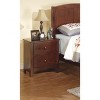 NicBex 16 inch Wide Nightstand with 2 Drawers,Modern Side Table with Round Handle,Bedside Table for Bedroom,Living Room,Brown/Black - 2 of 4