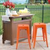 FDW Metal Bar Stools Set of 4 Counter Height Barstool Stackable Barstools  Indoor Outdoor Patio Bar Stool Home Kitchen Dining Stool - 3 of 4