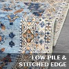 Vintage Oriental Washable Area Rug, Stain-Resistant Low Pile, Non-Slip Distressed Carpet for Living Room, Bedroom, Office - 3 of 4