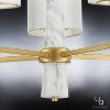 Urban Ambiance Luxury Cosmopolitan Chandelier,  21-1/2"H x 27"W,  Palladian Gold Finish, UHP2631 - 4 of 4