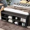 TIRAMISUBEST Full Size Platform Bed with Storage Bookcase Headboard, Under bed Storage Drawers & Bed End Storage Case, Pine Wood Bed Frame w/ Shelves - 4 of 4