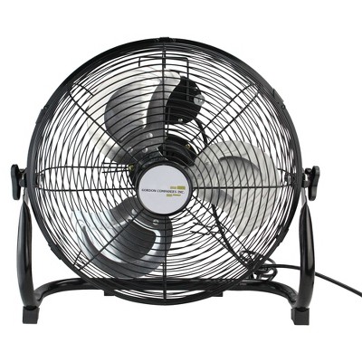 Northlight 14" Adjustable 3-Speed Tilt Portable Floor Fan - Black