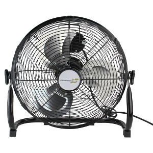 Northlight 14" Adjustable 3-Speed Tilt Portable Floor Fan - Black - 1 of 4