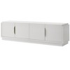 VYNXARI 70"W White 4-Door TV Stand,Storage Cabinets with doors and shelves - 3 of 4