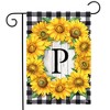 Briarwood Lane Everyday Garden Flag 12x18 For Outdoor Sunflowers Monogram P Garden Flag Flags For Outside - 2 of 4
