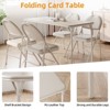 Coucheta 4 FT Black Folding Table, Heavy Duty Foldable Tables with PU Leather, Metal Frame Portable Desk, for Party, Banquet, Picnic, Camping - 3 of 4