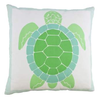 Beachcombers Square Turtle Throw Pillow