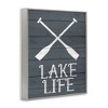 Stupell Industries Nautical Blue Lake Life Phrase Framed Giclee Art, Gray, 16" x 20" - 2 of 4