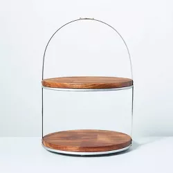 2-Tier Wood & Metal Cake Stand - Hearth & Hand™ with Magnolia