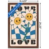 Trends International Smile Face - Love Flowers Framed Wall Poster Prints - 3 of 4
