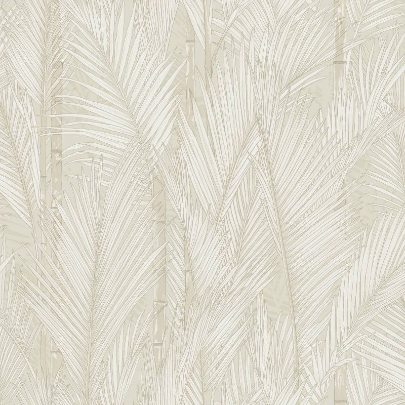 RoomMates Swaying Fronds Peel and Stick Wallpaper Taupe, 1 of 5
