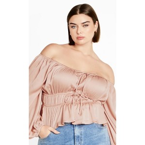 Women's Plus Size Yasmine Top - rose gold | CITY CHIC - 1 of 4