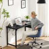 Infurnic Desks Computer Desk with Headphone Hook, Small Home Office Desk Modern PC Table for Kids and Students Study Writing Table, Brown, 25"*3"*29" - 4 of 4