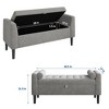 46.5" Storage Bench Ottoman - Upholstered End of Bed Bench with Button-Tufted Design for Bedroom, Entryway - 2 of 4