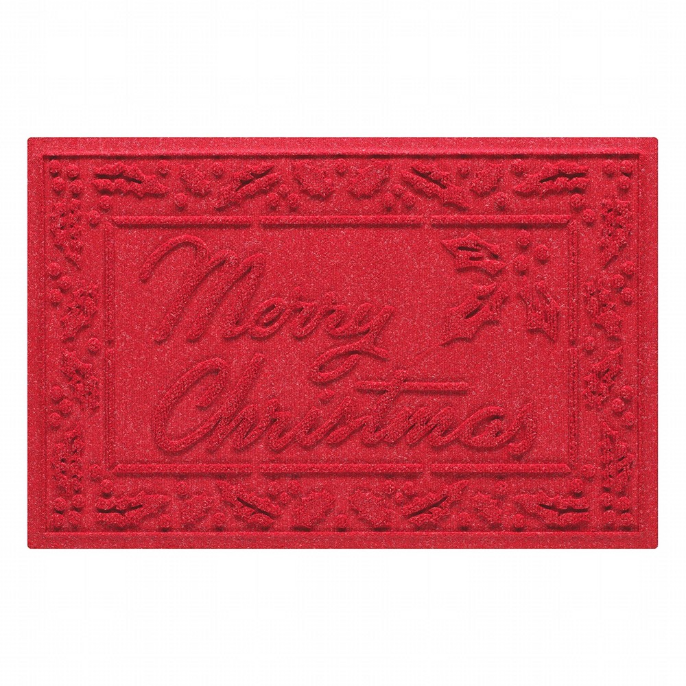 Photos - Doormat Bungalow Flooring WaterHog® Merry Christmas 2'x3' Door Mat - Solid Red 