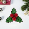 Unique Bargains Christmas Brooches Alloy Dripping Wax White Red 1.18"x1.18" 1 Pc - 2 of 4