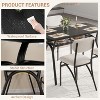 Modern 5 Piece Dining Set for Small Spaces, Modern Rectangular Dining Table, for Small Space, Apartment, Restaurant - 4 of 4