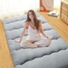 Japanese Futon Floor Mattress, 3 '' Thicken Futon, Portable & Foldable Tatami Mat for Camping Dormitory Yoga Sleep Nap Meditation - 3 of 4