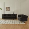 Hybition 2 Piece Velvet Chesterfield Button-Tufted Sofa Sets for Living Room - 2 of 4
