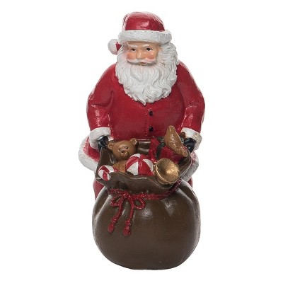 Transpac Resin 5 in. Multicolored Christmas Vintage Santa with Presents Figurine