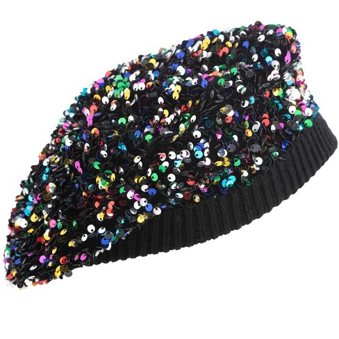 Shiraleah Black Sequin Beret : Target