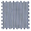 Bacati - Pin Stripes Navy Cotton Printed Single Window Curtain Panel - image 4 of 4