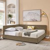 Sapphtopaz Daybed Bed Frame with Tufted Upholstered Sofa Bed with Armrests and Wood Slats Support Beds for Apartment, Bedroom - 2 of 4