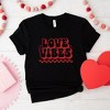Simply Sage Market Women's Love Vibes Checkered Short Sleeve Graphic Tee - 3 of 4