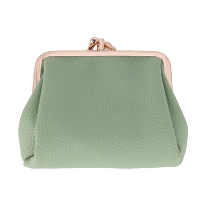 Buxton Women's Vegan Leather Triple Frame Coin Purse Wallet