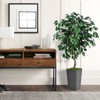 Aoibox Artificial Ficus Tree with Gray Planter - Faux Indoor Plant for Home Office Decor - Silk Tree Potted in Tall Planter for Living Room - 2 of 4