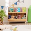 Infans 5-Cube Kids Bookshelf and Toy Organizer Wooden Storage Bookcase w/ Wood Legs - 3 of 4