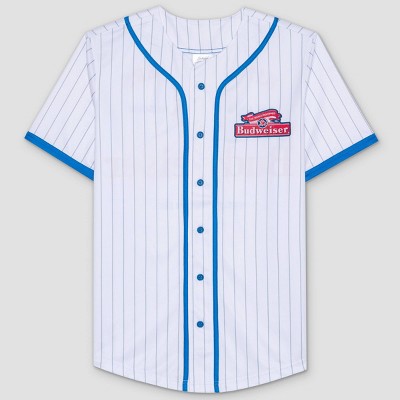 Men's Budweiser Baseball Jersey - White L