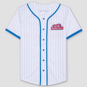 Men's Budweiser Baseball Jersey - White - 1 of 4