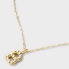 14K Gold Dipped Twisted Bubble Initial Necklace - A New Day™ Gold - 4 of 4