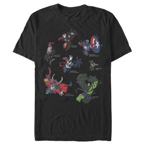 Men's Marvel Venomized Hero Circle T-Shirt - 1 of 4