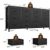 63" 14-Drawer Fabric Dresser with Power Outlet - for Bedroom & Living Room, Modern Storage Cabinet with USB Charging Station - 2 of 4