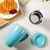 GustoWave 16 Oz Porcelain Tea Mug with Infuser and Lid – Microwave Safe, Ergonomic Handle, Lead-Free Glaze, for Loose Leaf Tea - 3 of 4