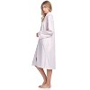 Casual Nights Women's Zipper Front Jacquard Terry Fleece Robe Duster - 3 of 4