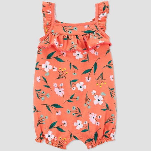 Baby girl floral clearance romper