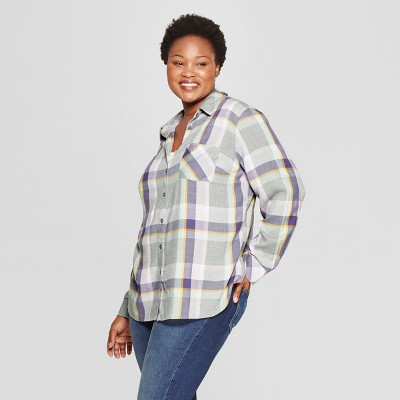 Checker Denim Jersey, Women's Checkered Jersey