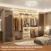 Besiost 20-96'' W Closet System with Hanging Rods and Shelves, Closet Organizer for Bedroom - 3 of 3