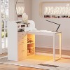 PAKASEPT Manicure Table with Led Light, Nail Desk Makeup Dressing Nail Station with Storage Drawers & Cabinet and Shelves - 4 of 4