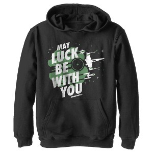 Boy's Star Wars X-Wing Starfighter St. Patrick's Day May Luck Be With You Pull Over Hoodie - 1 of 4
