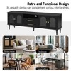 68.9'' Retro TV Stand for TVs up to 75 Inches, Entertainment Center Media Console with Fluted Glass Doors and Five  Wood Legs for Living Room - 4 of 4