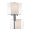 Possini Euro Design Athena Modern Floor Lamp 72" Tall Brushed Nickel 4 Light Tree Clear Outer Opal Inner Double Glass Shade for Living Room Bedroom - 3 of 4
