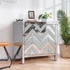 Bella Depot 31.5''W Storage Cabinet with Mirror Trim and M Shape Design - 3 of 4