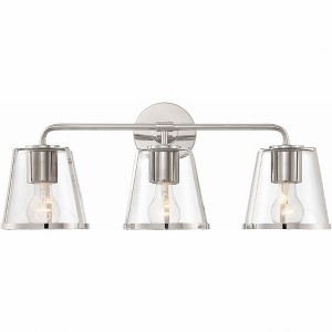 Crystorama Lighting Fulton 3 - Light Vanity in  Polished Nickel/Clear - 1 of 2