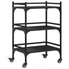 vidaXL Kitchen Trolley Black 19.7 In.x13.8 In.x29.7 In. Engineered Wood - 2 of 4